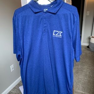 Blue, cutter and buck dry tech polo size large